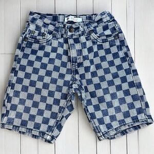 Levi’s levis Jean taper shorts jorts checkered checkerboard boys size 7